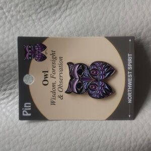 'Owl Chick' Pin Indigenous Design by Douglas Horne, Coast Salish